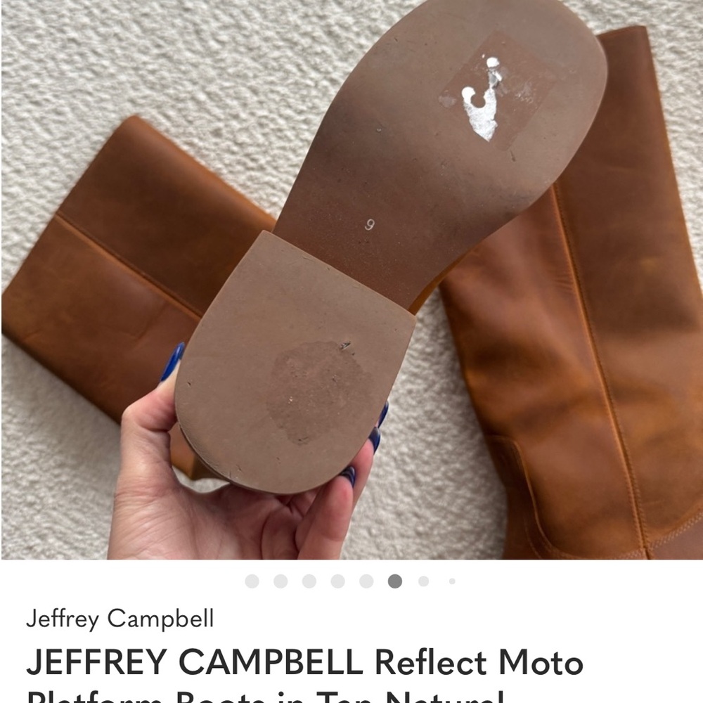 JEFFREY CAMPBELL Reflect Moto Platform Boots in Tan Natural - Picture 2 of 5